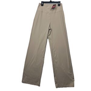 Santiny Wide Leg Pants Tan Size S 30.5 24x29‎ High Rise Yoga Lounge Stretch